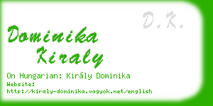 dominika kiraly business card