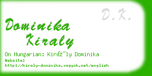 dominika kiraly business card